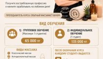 Массажные курсы : 1. оплата,...
